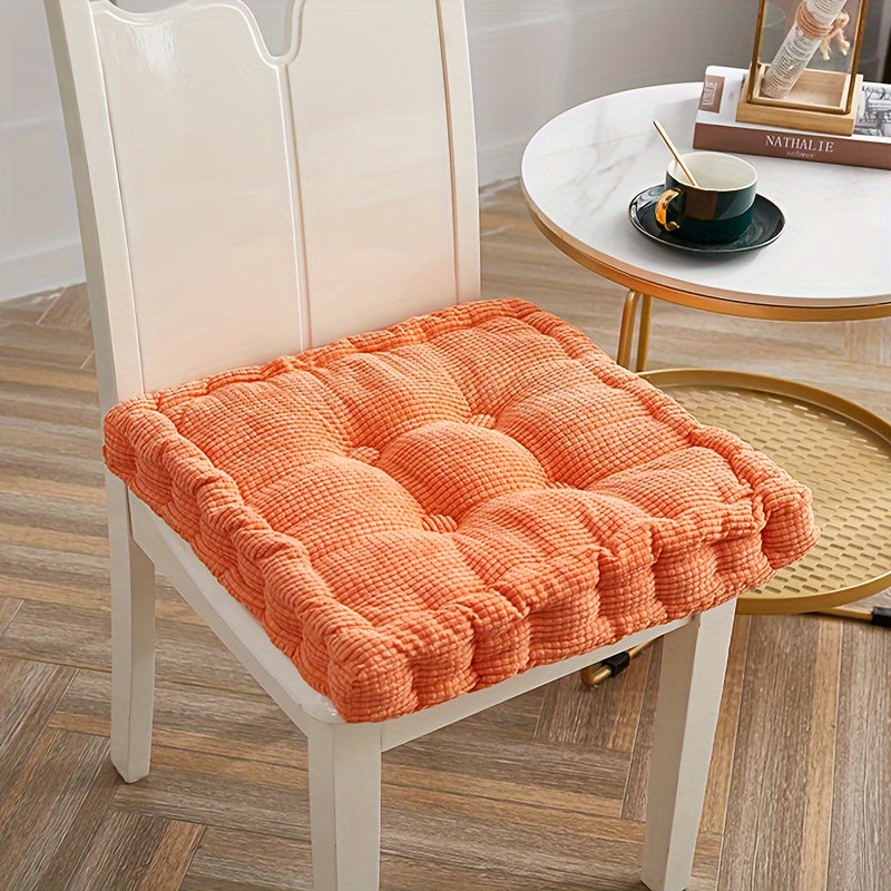 Soft and thick Tatami seat cushion for office, bedroom, and dining chair - round dandelion corduroy cushion for home decor.