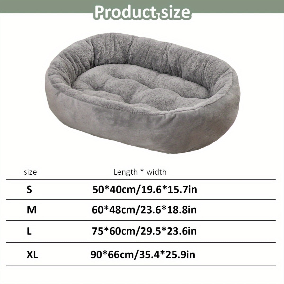 Cozy oval pet bed for small to medium dogs, plush polypropylene mat, non-assembled.