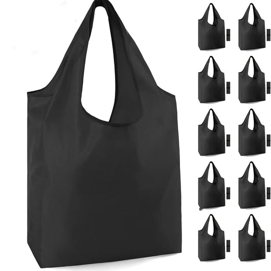 Large Capacity Bulk Reusable Shopping Bag with Multicolor Design, Durable and Machine Washable Grocery Bags. Heavy Duty, Foldable Totes with Zipper Storage. Perfect for Shopping, Travel, and Home Supplies.