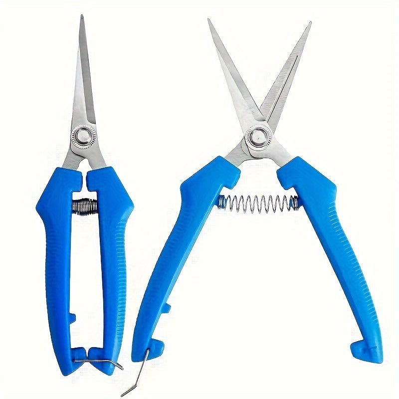 1pc premium stainless steel garden shears for effortless cutting, no battery required, classic style for home gardening enthusiasts.