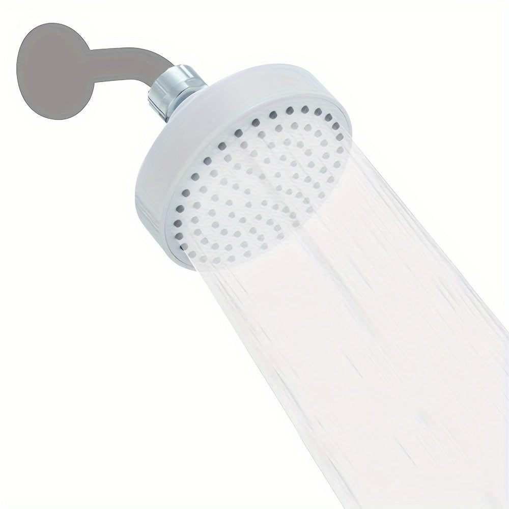 Powerful high-pressure shower head with strong spray stream, small silicone nozzles, and universal fit for all water flow showers.