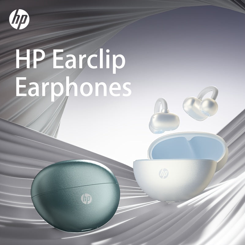 HP FreeClip Wireless Earbuds with active noise cancellation, touch control volume, type-C charging, condenser mic, and USB rechargeable lithium polymer battery compatible with cellphones