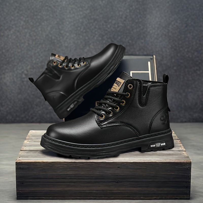 Fashionable lace-up men's boots, perfect for everyday walking and outdoor activities.