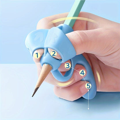 4-piece set of grip pen correctors with soft rubber for improved handwriting posture.