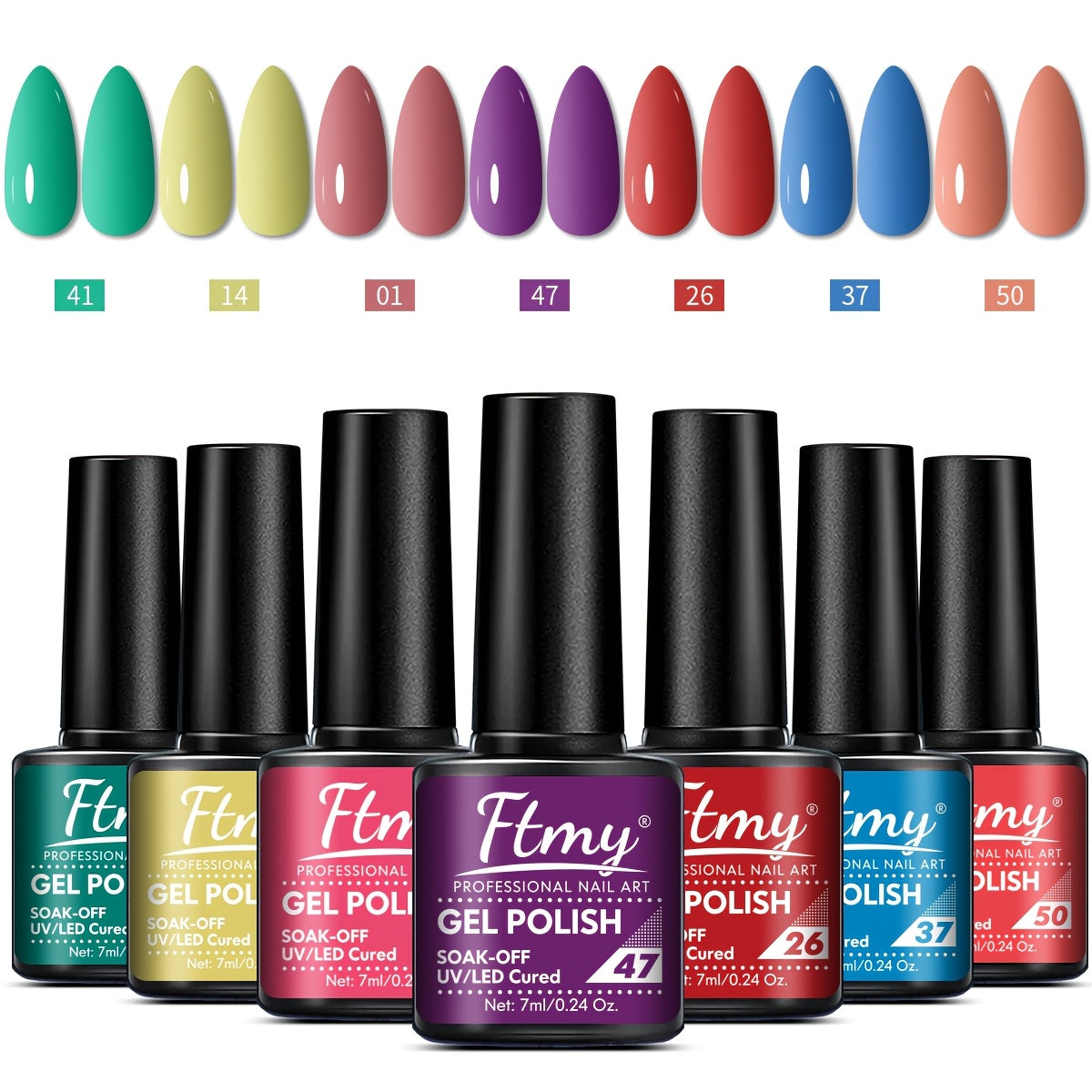 7-piece Nail Gel Polish Set for long-lasting, UV gel manicures.