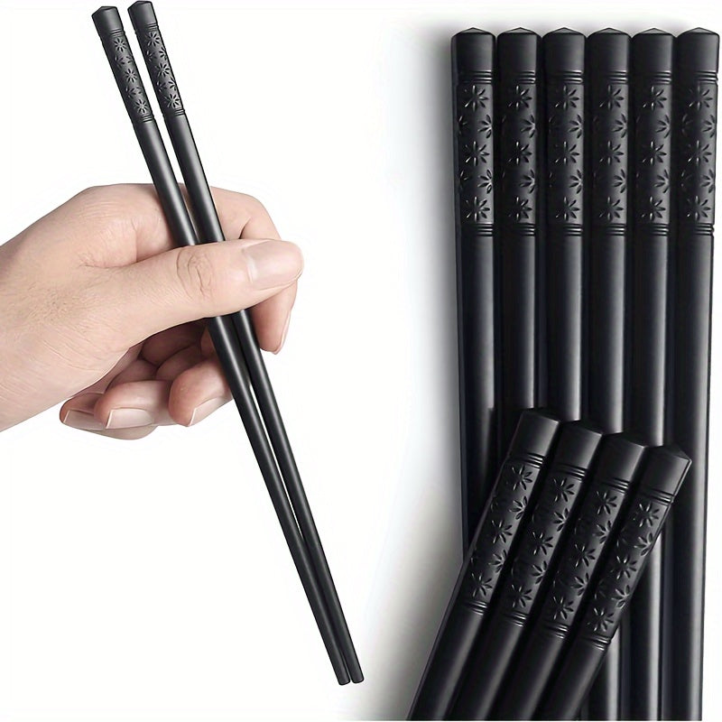 Chopsticks with Romantic Cherry Blossom Pattern, High Temperature Resistant, Non-slip, Ideal for Home and Restaurant Use.