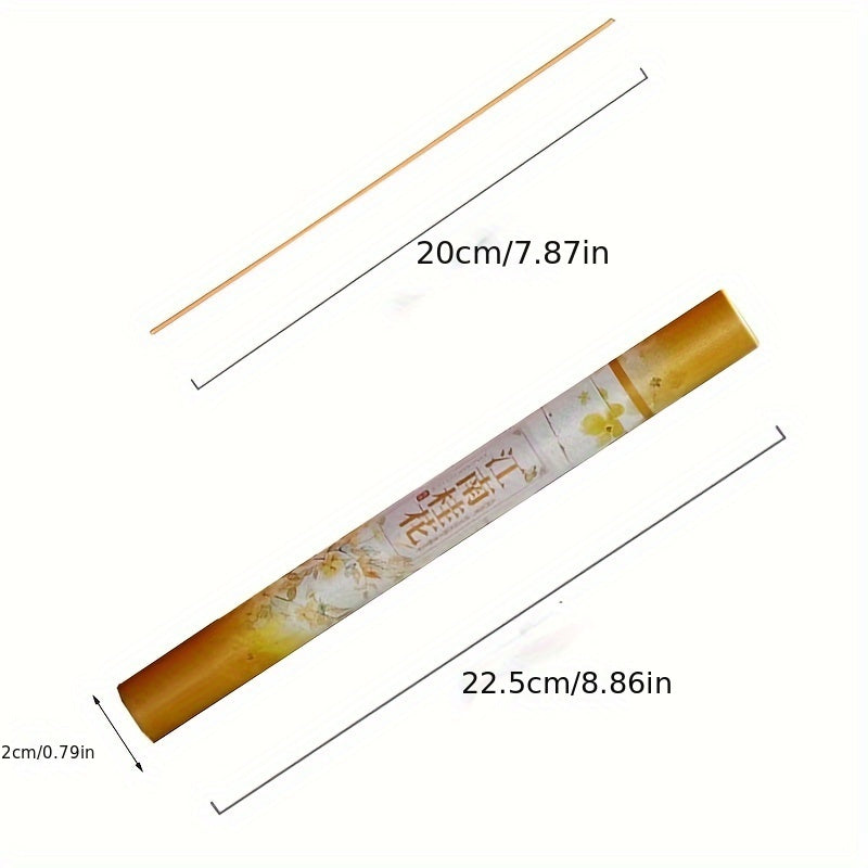 40 pieces of floral-scented incense sticks (20g each) in Osmanthus, Lavender, and Rose scents for air purification, odor elimination, and a luxurious home fragrance experience for women.