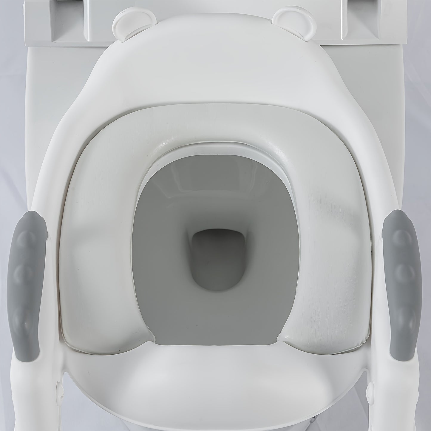 Potty training seat with step stool ladder, comfortable and safe design with anti-slip pads, splash guard.