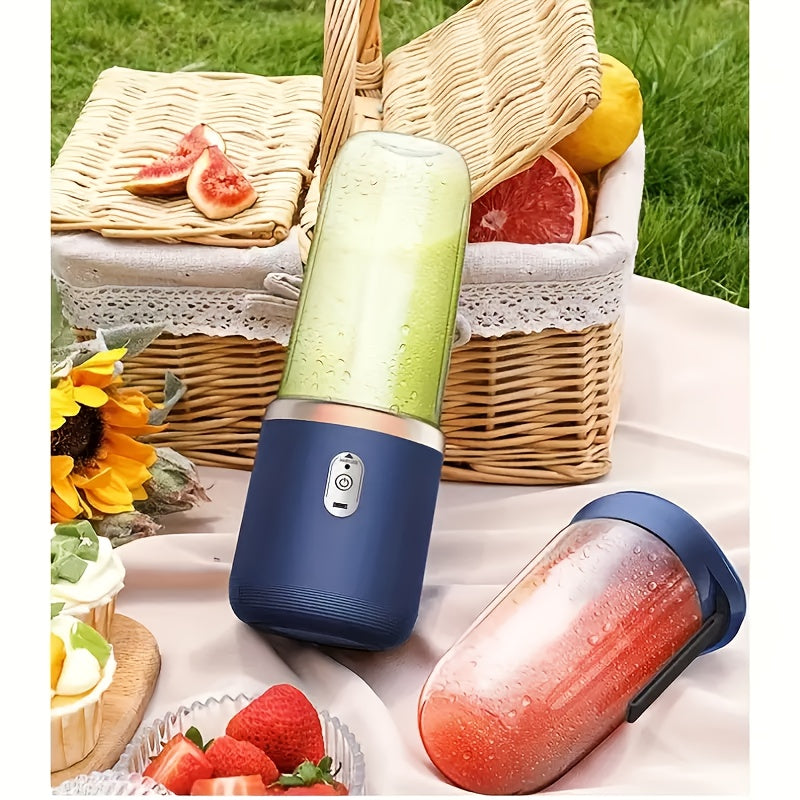 Compact Mini Blender with 1500mAh USB Rechargeable Juice Cup, Versatile Personal Blender perfect for Gift Giving on Thanksgiving, Christmas, Halloween, and New Year. Made from ABS material, Food-Safe and Ideal for use in Office, Camping, and Dining.