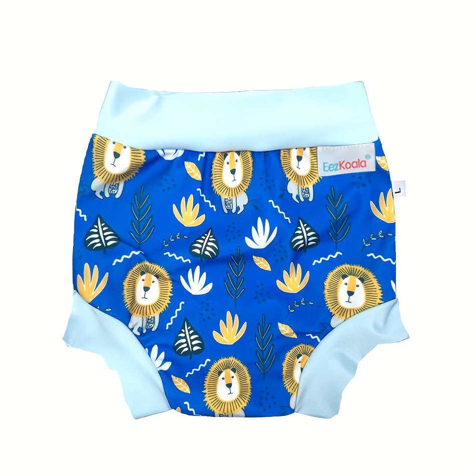 High Waist Leakproof Swimming Diaper for Newborns with Kids' Printed Swimwear - Perfect Gift for Halloween, Thanksgiving, and Christmas