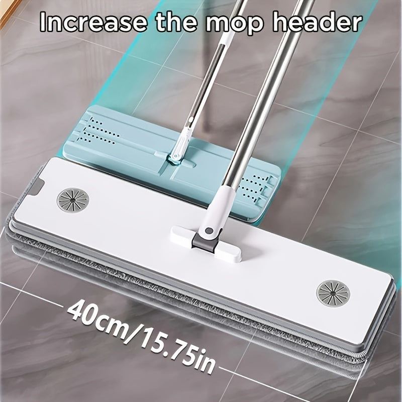 Get your hands on the 1Set Mop and Bucket Set, complete with a wide 40.13cm Microfiber Mop Head, Diet Separation feature, 2 Original Fabric Pads, and durable Metal & Plastic construction. Perfect for cleaning in the Living Room, Bedroom, Toilet, and