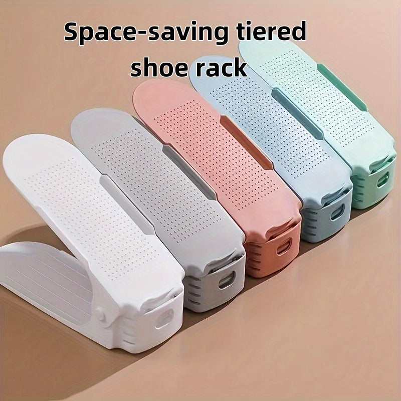 Adjustable Plastic Shoe Rack Storage Box with 1, 5, 10, 14, or 18pcs Capacity. Space-Saving Layered Design, Simple Assembly and Cleaning. Available in Multiple Colors, Perfect for Christmas and Everyday Gift Giving.