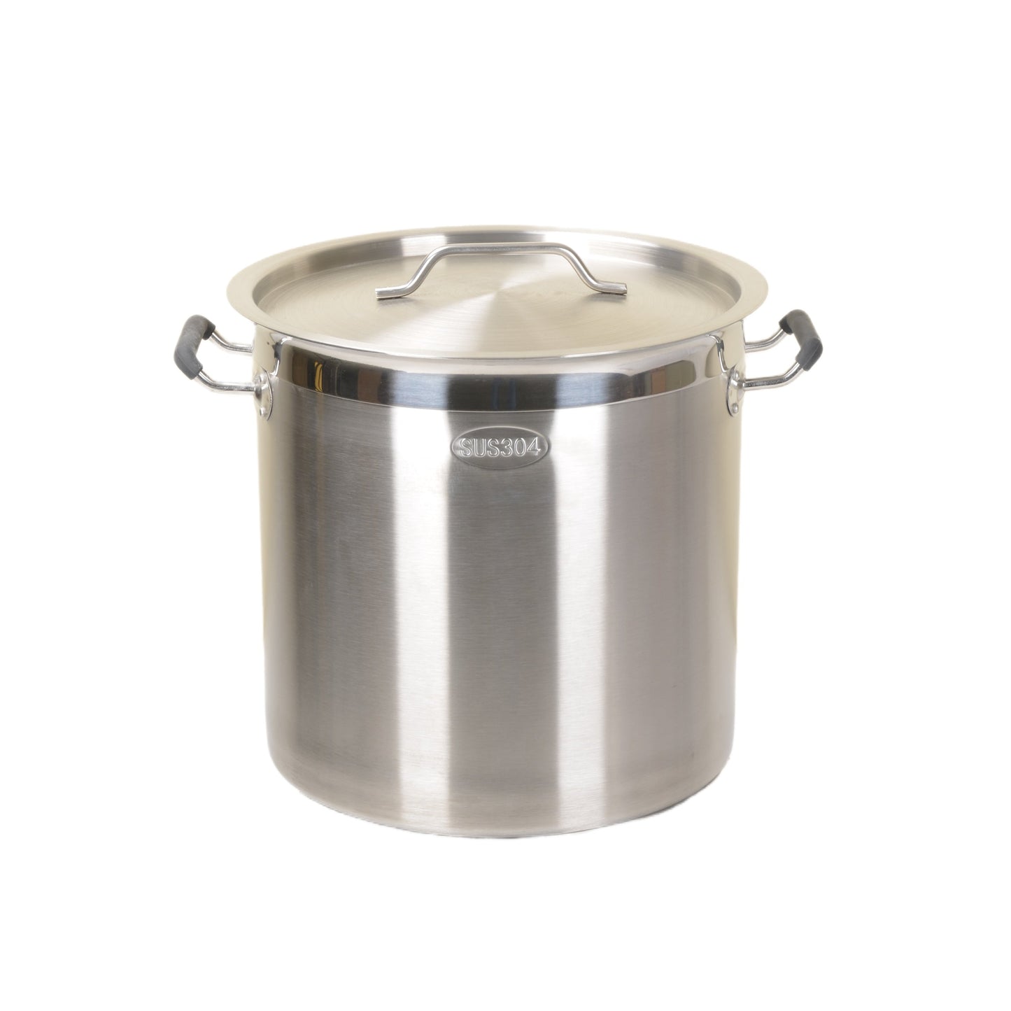 Stainless Steel Composite Bottom High Body Bucket, Large Soup Capacity, Meat and Oil Container, Kitchen Must-Have for Home or Canteen, 1.0mm Thick, 30cm Diameter x 30cm Height, with Lid.