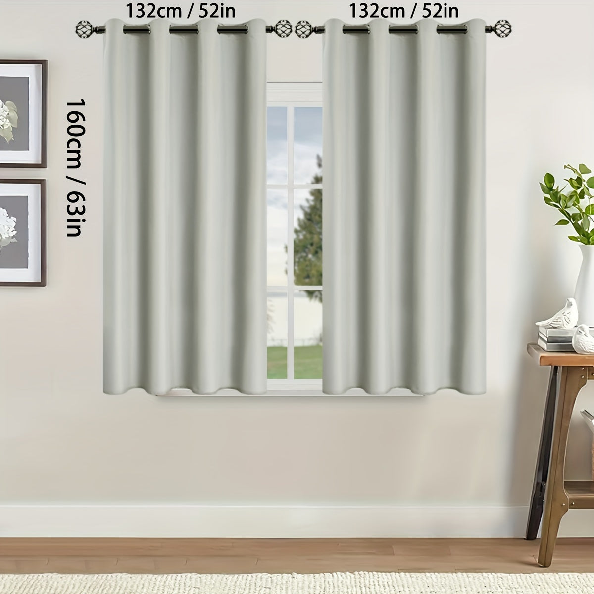 Two-Pack of Modern Blackout Curtain Panels: Keep out the sun with these thermal insulated curtains featuring a twill weave, grommet top design. Made of 100% polyester, these un-corded panels are perfect for the living room, bedroom, or any other room in