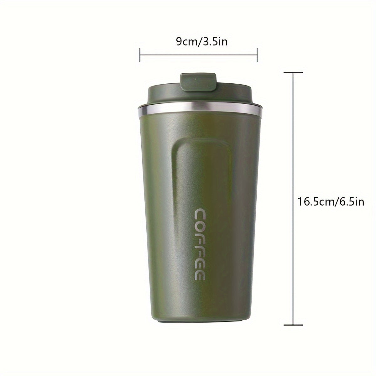 17oz Insulated Coffee Pot with Smart Temperature Display, made of 304 Stainless Steel. Ideal for outdoor activities, driving, camping, and as a birthday gift.