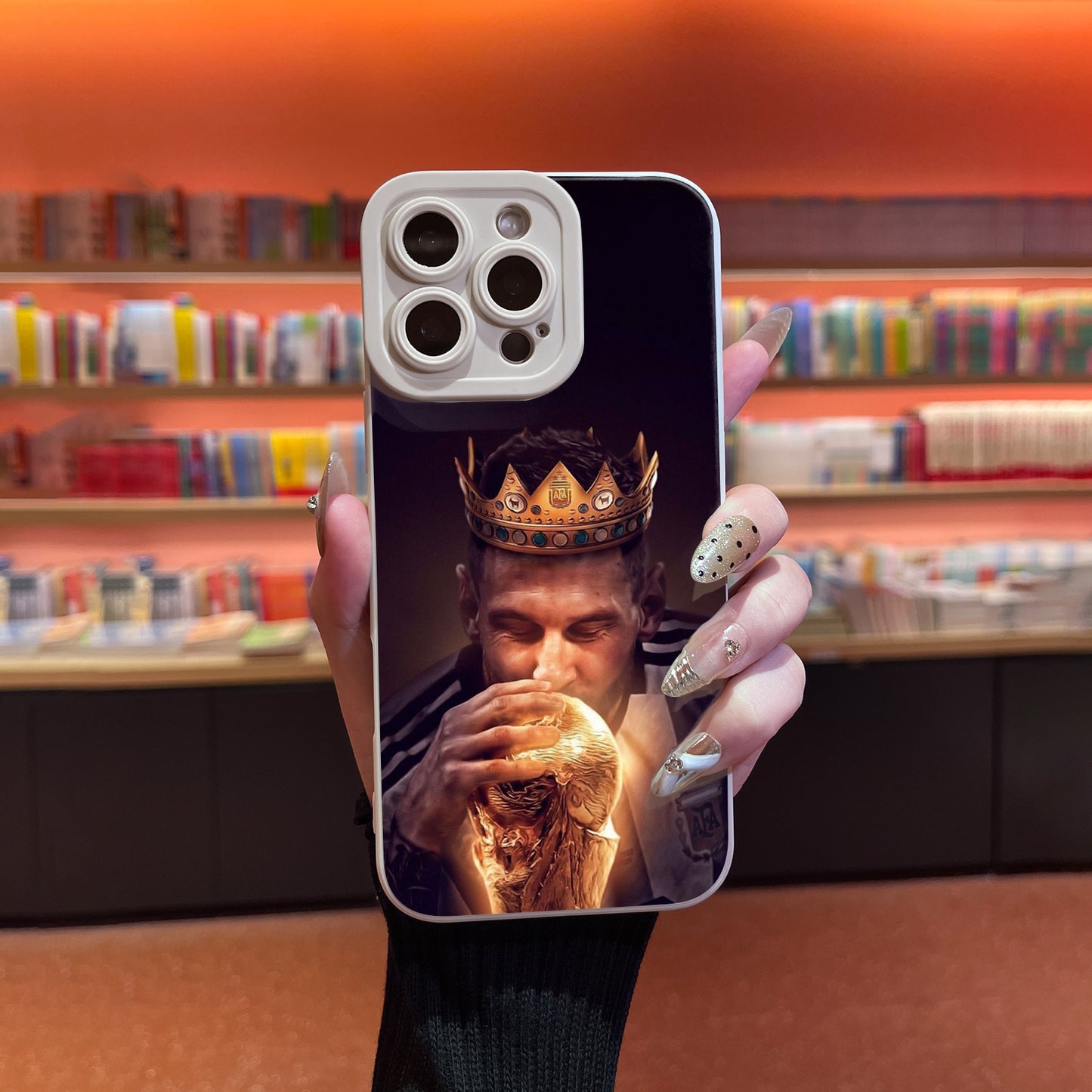 UV printed phone case with Golden Globe design, 360-degree protection, compatible with various iPhone models, perfect birthday gift for boys and girls.