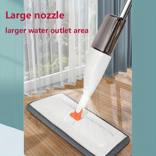 Efficient Cleaning Tool: Stainless Steel Spray Mop with Reusable Microfiber Pad for Wet and Dry Floor Cleaning in Home and Commercial Spaces. Perfect for Living Room, Bathroom, Kitchen, Tile, and Hardwood Floors. Dual-Use System for Maximum Convenience.