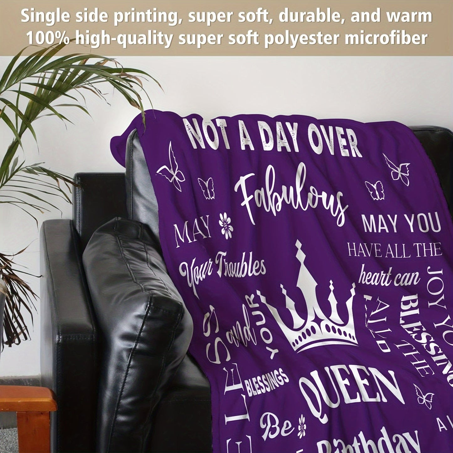 Soft office blanket made from flannel and coral velvet with text pattern. Perfect for children, suitable for living room, bedroom, leisure camping, and all seasons. Can also be used as a milk velvet sofa blanket or nap blanket.