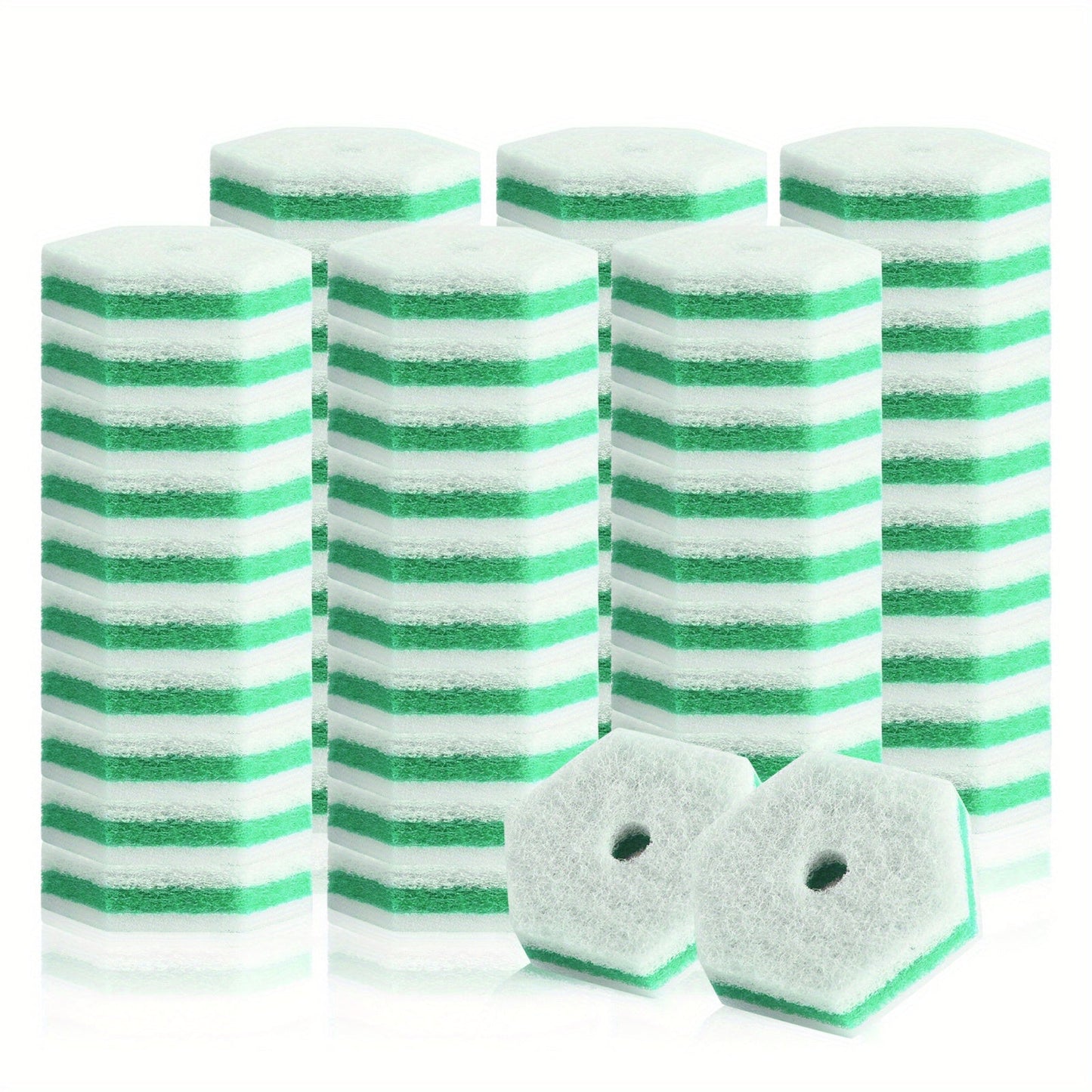 Refill your portable plastic toilet cleaning supplies with a pack of 40/60pcs soft disposable toilet cleaning sticks.