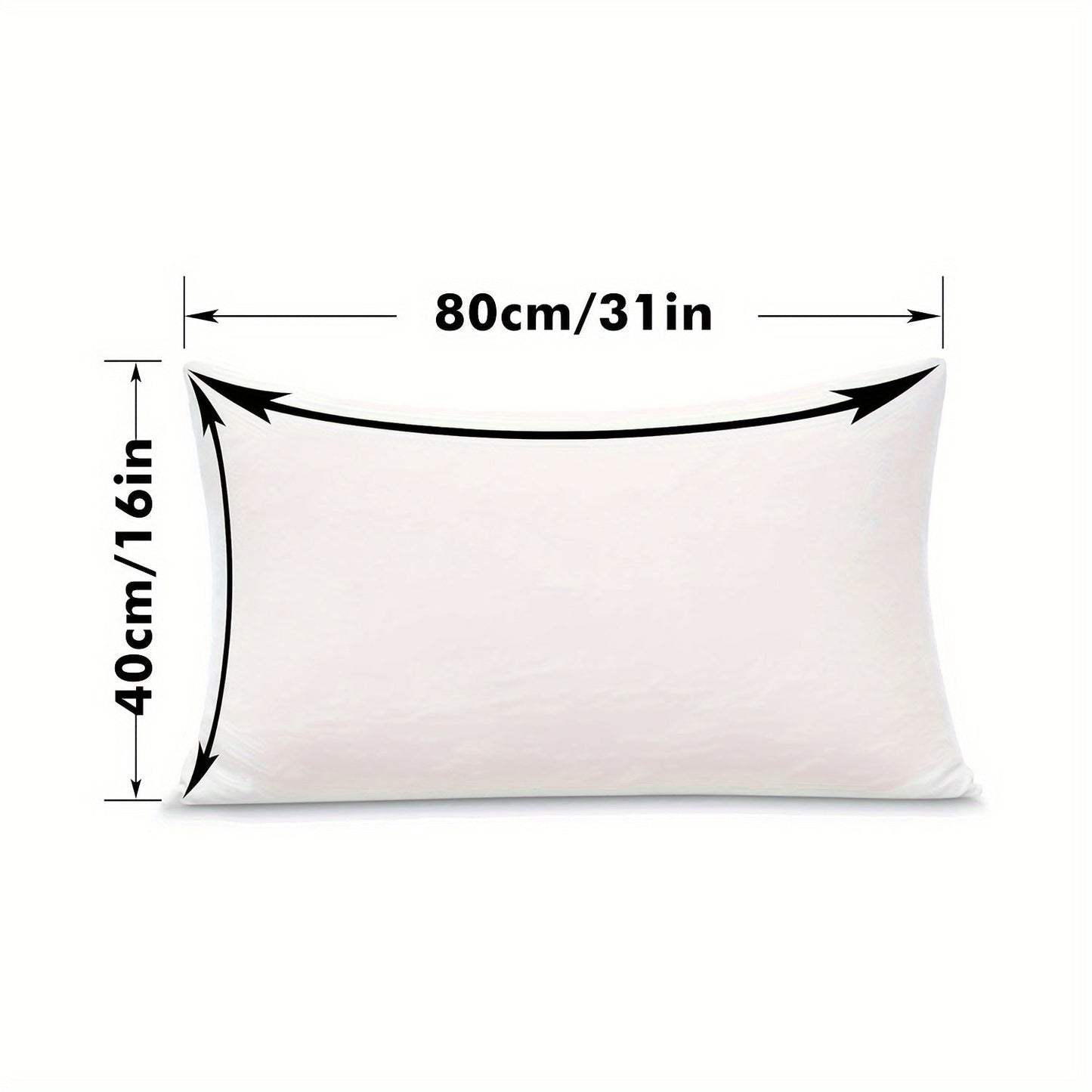 Elegant White Pillowcase with Zipper Closure - Luxurious, Waterproof, and Stain-Resistant. Thick, Oversized Knit Cover.