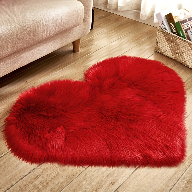 Heart-Shaped Faux Sheepskin Rug - Perfect for Celebrating Special Occasions!

Add a touch of festive charm to your home with this adorable 1pc Heart-Shaped Faux Sheepskin Rug. Measuring 50.01cm x 70.0cm, this rug is made from a soft blend of acrylic and