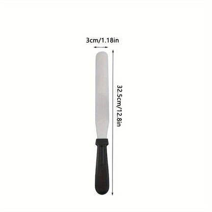 Get a set of 3 high-quality stainless steel cake scrapers, including straight and curved cream scrapers. These professional baking pastry tools are perfect for cake decorating and come in a convenient pack of 3. Add these stainless steel cake scrapers to