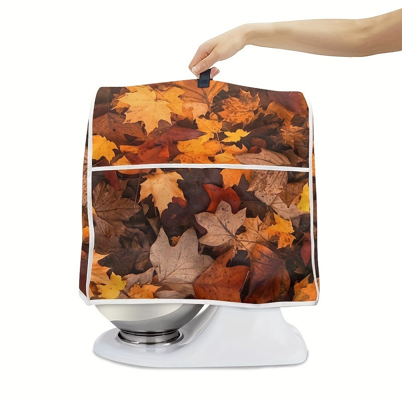 Thanksgiving Kitchen Appliances Cover - Portable Dust Proof Covers for Maple Leaf Coffee Maker, Blender, Mixer, and Juice Machine