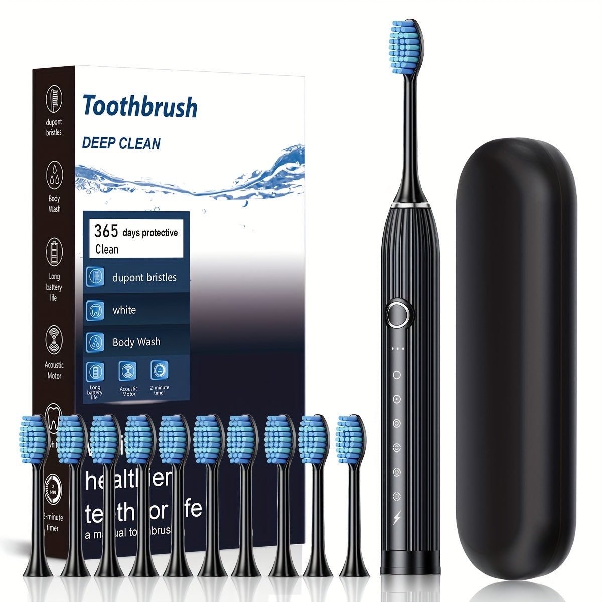 Combo set with rechargeable electric toothbrush and water flosser, USB charging, soft bristles, deep clean oral care.