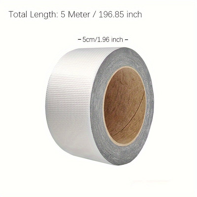 Durable aluminum foil butyl rubber tape for strong waterproof sealing on pipes and walls, ideal for flat surfaces. Resistant to weather and water leaks.