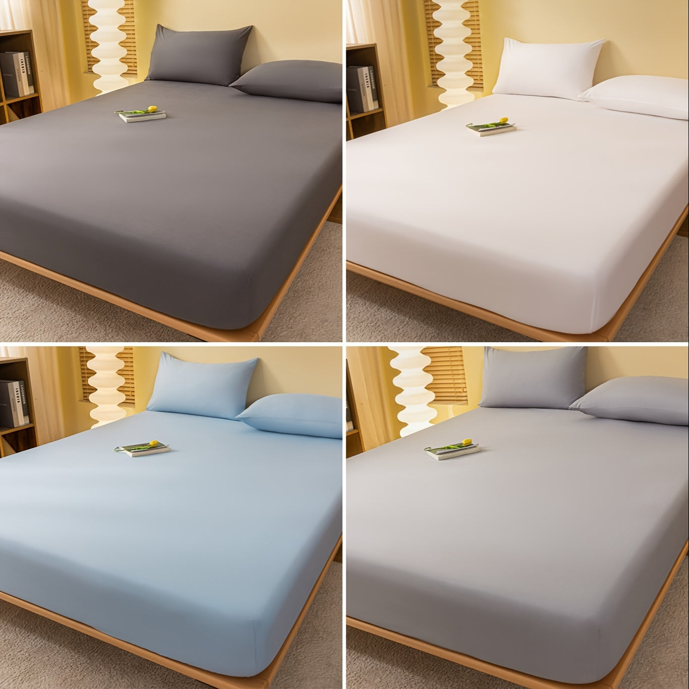 Ajoyib Yumshoq, Havo Oq Fitted Sheet - Chang va Dog'larga Qarshi, Tozalash Oson - Yil Bo'yi Mos, Yotoqxonalarga, Mehmonxonalar, Kvartiralarga yoki Talabalar Yotoqxonasiga Yaxshi