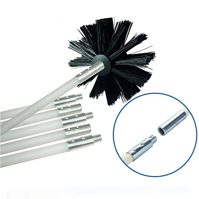 Our extra long chimney brush is perfect for cleaning fireplaces and dryer vents. Made of reusable plastic material with medium firmness, this brush also comes with a drill attachment for cleaning boilers and range hoods.