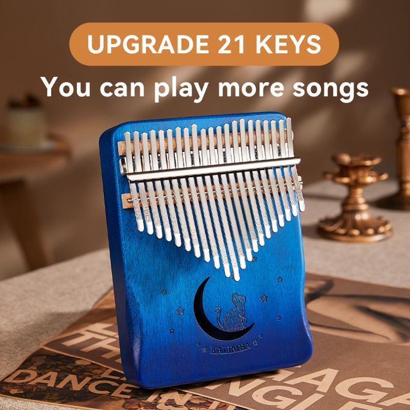 21-Key Kalimba Thumb Piano Set - Perfect for Beginners, Multicolor, Great Gift