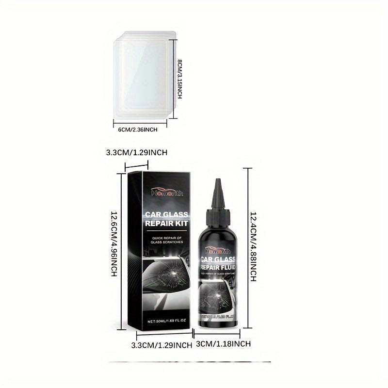 Restore your car's glass effortlessly with the 1Set Car Glass Restoration Fluid. In just a few minutes, it clears up your windshield and restores its transparency for a clear vision while driving.