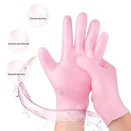 Silicone gloves and socks for soft, fragrance-free hand and foot care.