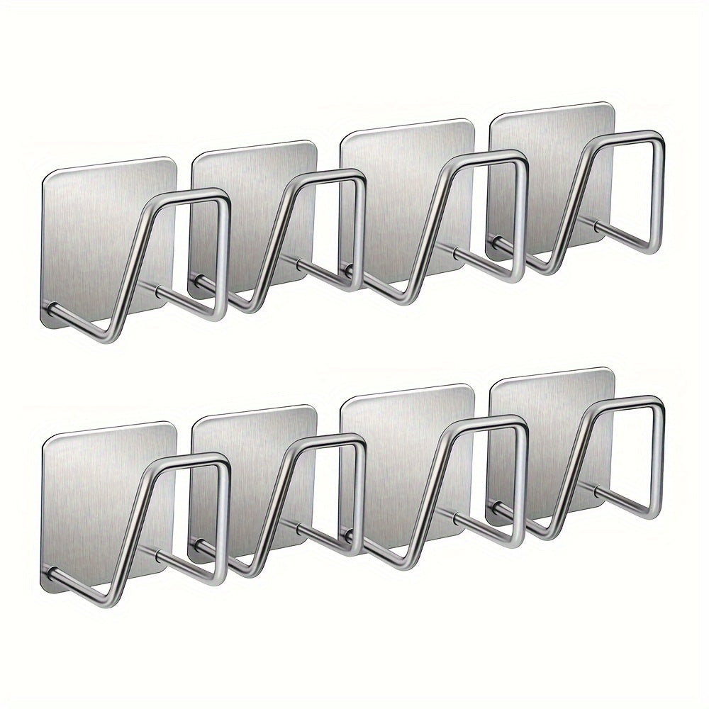 Get your hands on the Stainless Steel Kitchen & Bathroom Organizer Set, available in 2, 4, or 6 pieces. This set includes a Sink Drain Rack and Sponge Holder with Hooks for all your cleaning supplies. With a sleek polished finish and wall-mounted design