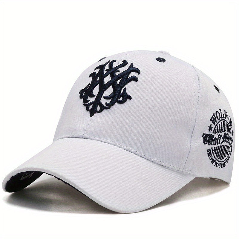 Men's 1pc Breathable Embroidered Baseball Cap - Adjustable Outdoor Sun Hat