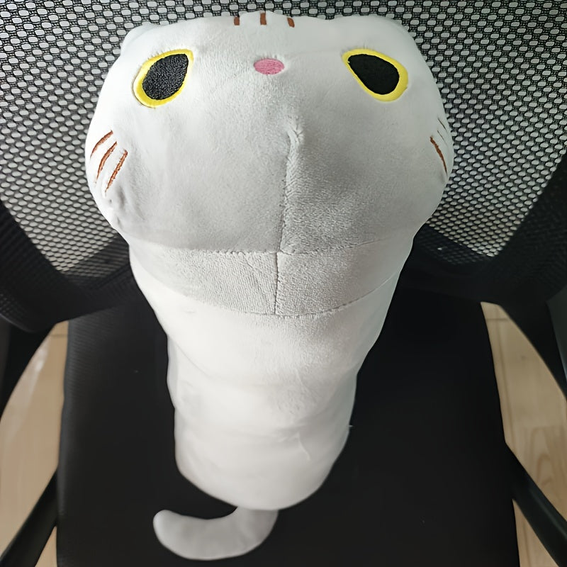 50/70cm cat-shaped pillow, contemporary style plush toy, home decor, gift cartoon plush, hypoallergenic polyester, machine washable, medium firmness, whole body support, portable, 100-120 gsm fabric weight.