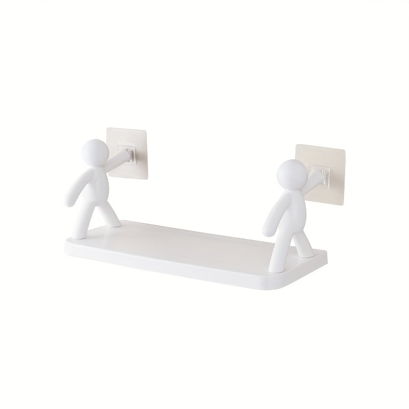 Small and Stylish Wall-Mounted Floating Shelf - Easy Installation, Ideal for Organizing Bathroom and Kitchen Supplies