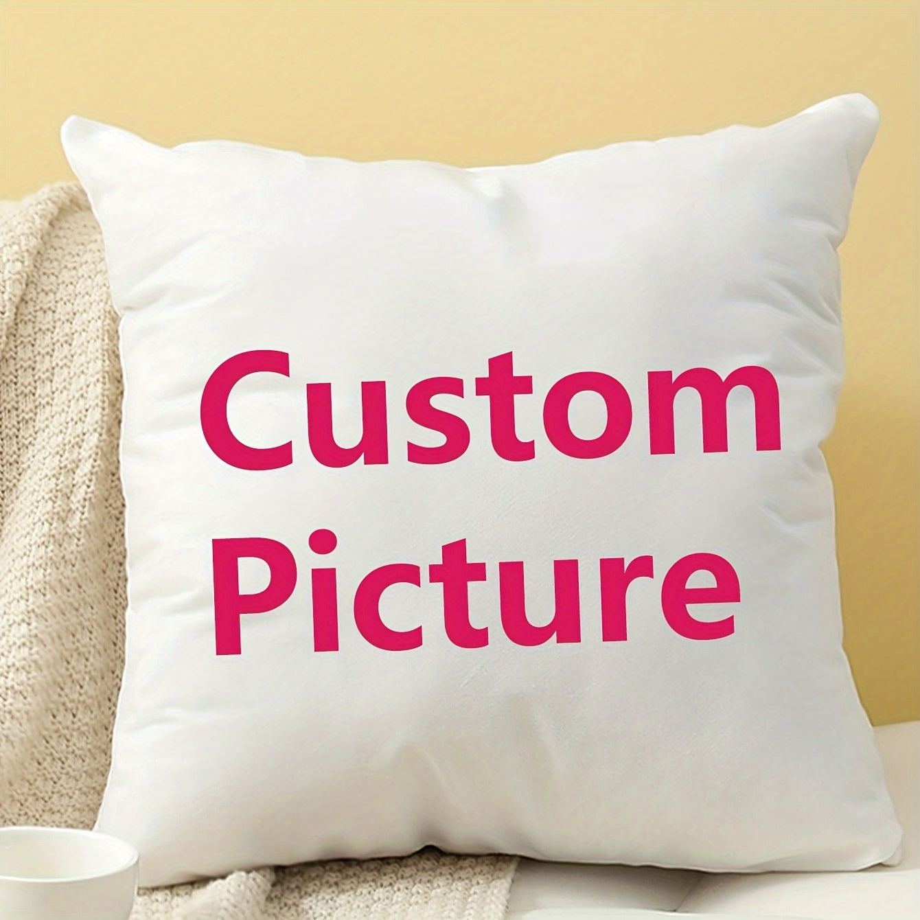 Customized pillow cover for home decoration, perfect for Valentine's Day, Christmas, Thanksgiving, and New Year celebrations. Makes a great family gift or wedding anniversary gift. Single-sided printing with no pillow core included. Measures 45.72 x