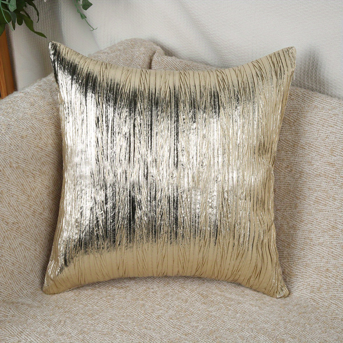 A 17.7-inch square cushion cover.