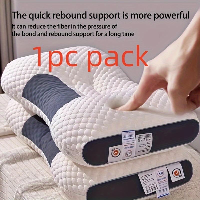 Knitted Thin Pillow with Cervical Spine Support, Ideal for Sleeping and Massage, Moisture-Absorbing, Breathable Home Bedding Pillow for Living Room, Bedroom, and Home Decor.