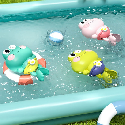 Get ready to have a blast with the adorable Cute Wind-Up Animal Frog Water Spray Toy! This 12.5cm plastic bath toy features a water-squirting head for extra fun in the shower or swimming pool. Choose from three vibrant colors: Pink, Blue, or Green.