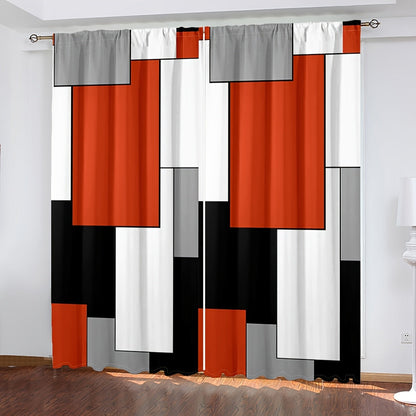 Set of 2 Plaid Pattern Curtains, Stylish Window Drapes for Bedroom and Living Room, Perfect Home Decor