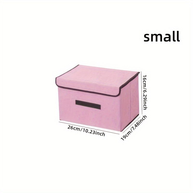 Durable, waterproof foldable storage box for dormitory, clothing, and children's items.