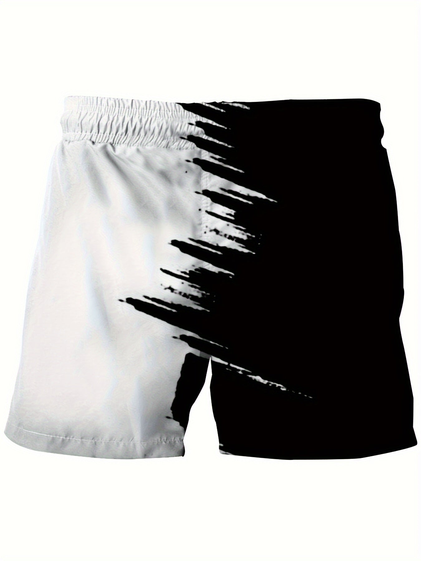 Breathable Hawaiian style swim trunks for plus-size men with drawstring and pockets, ideal for casual beach vacations.