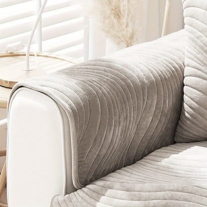 Stylish Nordic-inspired plush sofa cover for living room and office.