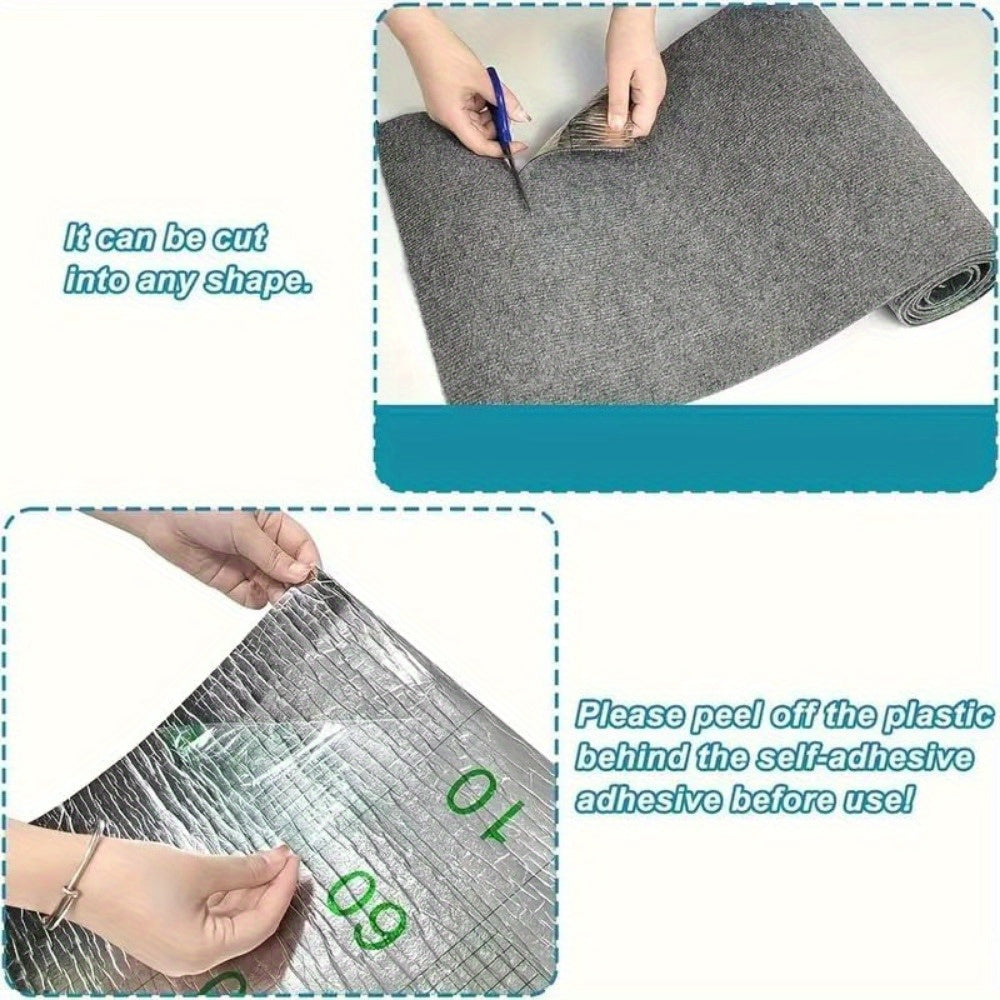 Self-adhesive cat scratching mat protects furniture with customizable sisal pad for couches, sofas, and carpets.