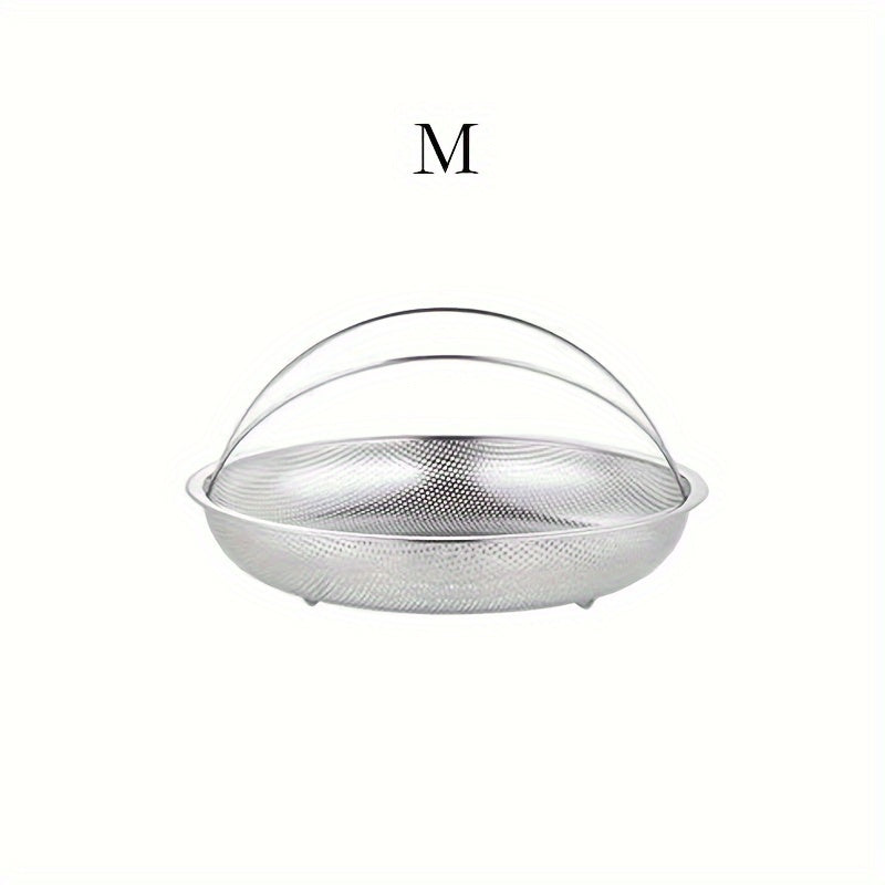 Stainless steel steamer basket for cooking rice and vegetables, versatile kitchen strainer rack, no electricity required, durable and multipurpose.