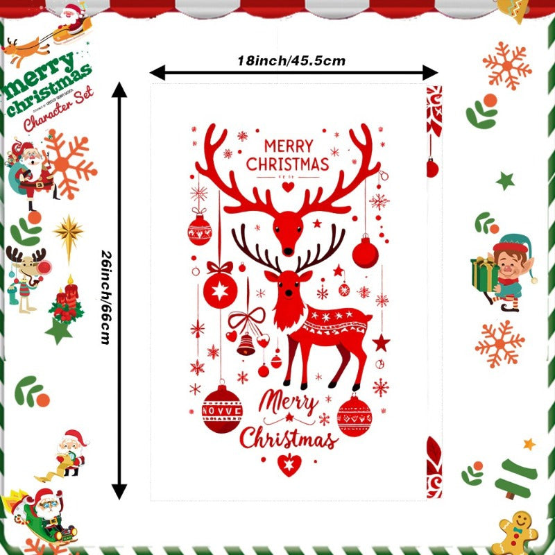 Set of 2 kitchen towels measuring 18x66.04 cm, featuring a festive Christmas wintertime design. Perfect for adding a touch of holiday cheer to your kitchen decor. These soft towels make a great Christmas gift or decoration. Brand: KDLPA