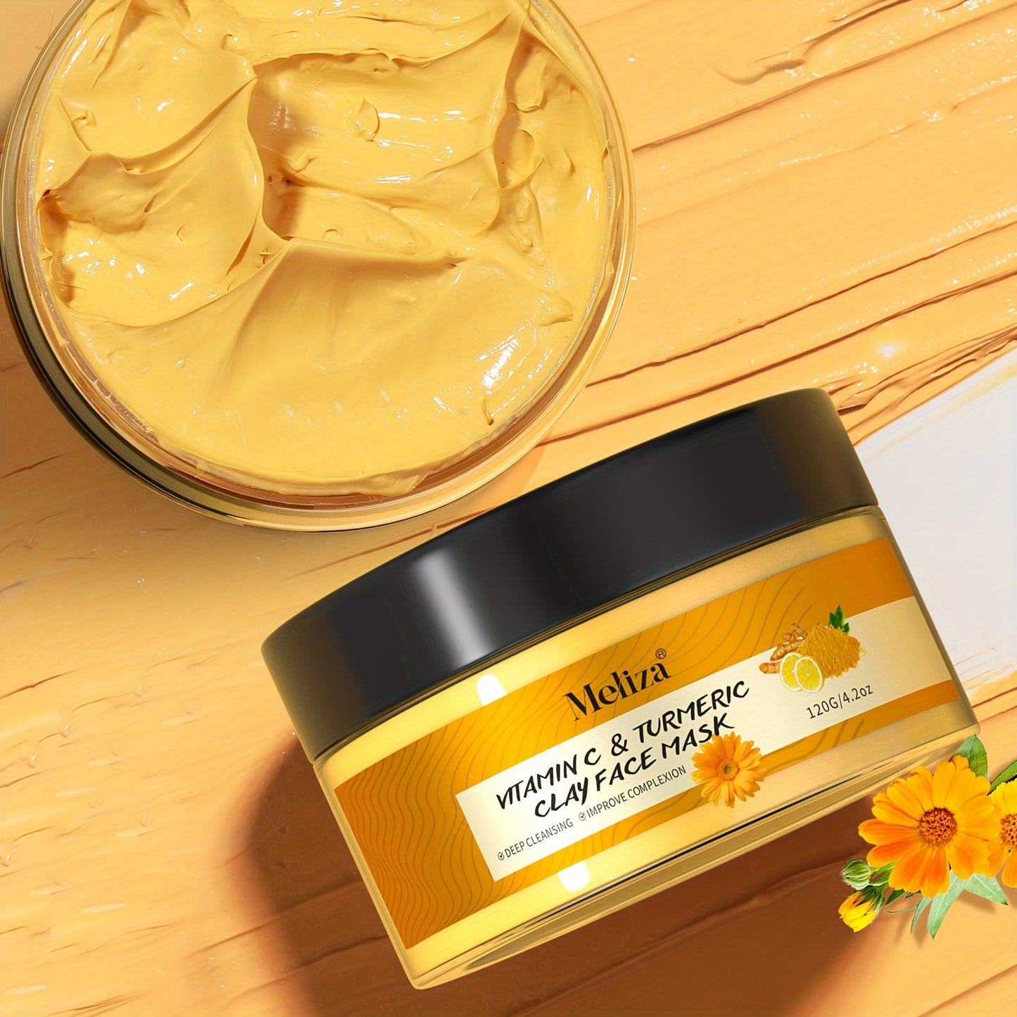 120g Turmeric and Vitamin C Cleansing Mask - Perfect gift for New Year's or Valentine's Day